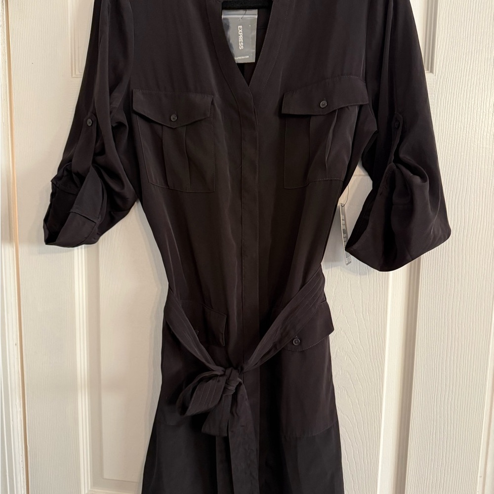 Express Black Long Sleeve Dress